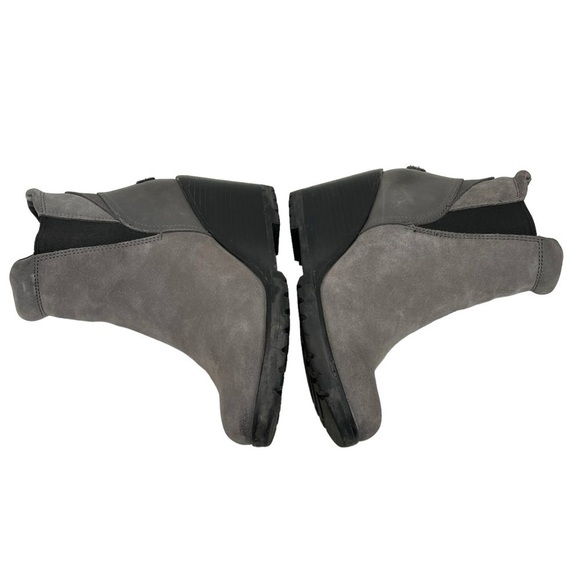 Sorel After Hours Gray Suede Wedge Heel Casual Ankle Boots Women’s 6.5 - Picture 11 of 15
